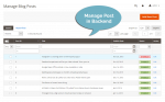 Manage blog posts page