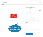 Physical gift card product page