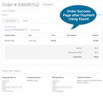 Order success page using Ebanx Payment