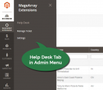 Admin menu Help Desk Extension