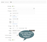 Product page settings for Price Match / Found a lower price Tell us