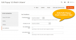 Cart conditions tab for a pop up