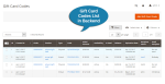 Admin area - Gift card codes list