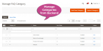Manage FAQ category page