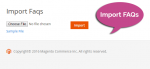 Import FAQs functionality