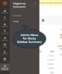 Admin menu for Sticky Sidebar Summary Extension