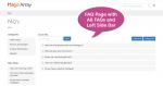 FAQ page with sidebar widgets