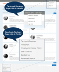 Facebook Reviews header menu link 