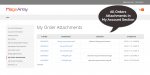 Order Attachments section in My Account