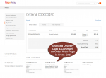 Delivery date and comment on order view page