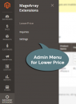 Admin Menu for Found a lower price