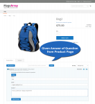Give answer functionality on product page
