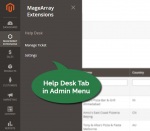 Admin menu Help Desk Extension