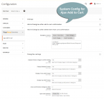 System configuration for Ajax add to cart