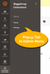 Admin menu for Popup Extension