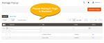 Popup manager page - admin area