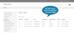 Gift card list on my account section