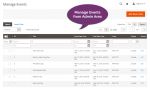 Admin area for manage Events