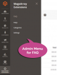 Admin menu for FAQ extension