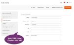 Contact information for event