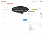 Detailed summary on checkout step