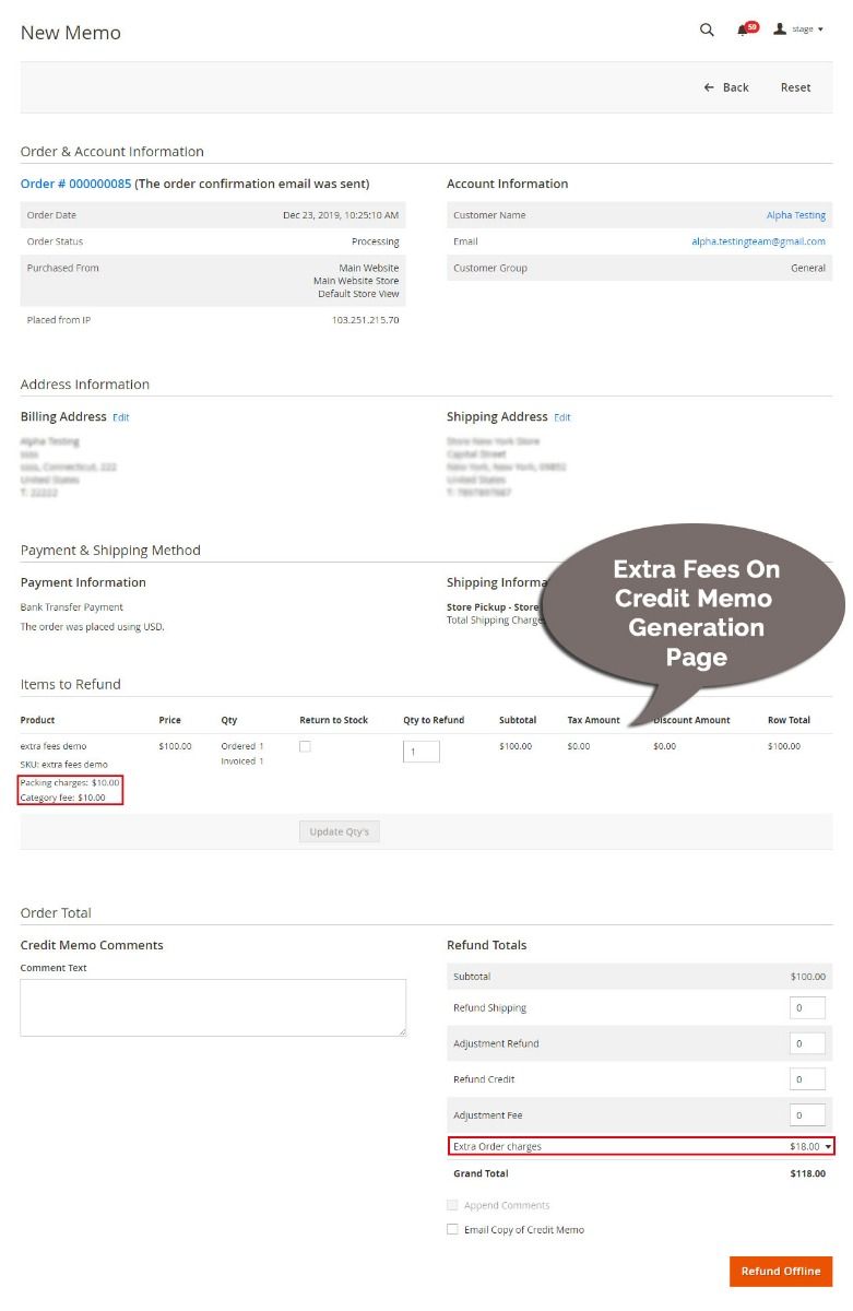 Magento 2 Extra Fee Extension
