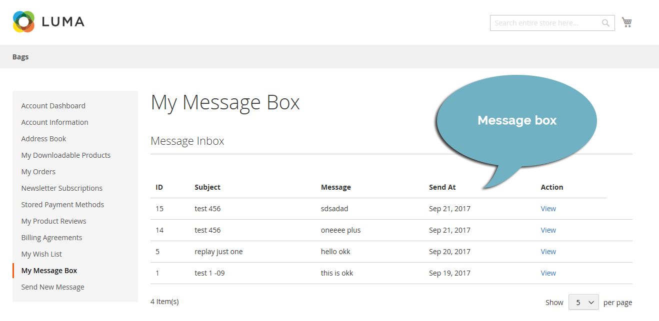 Message Management Extension for Magento 2
