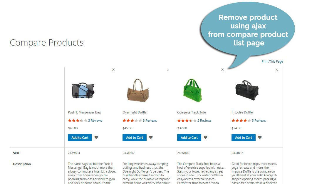 Magento 2 Ajax Add To Compare Extension