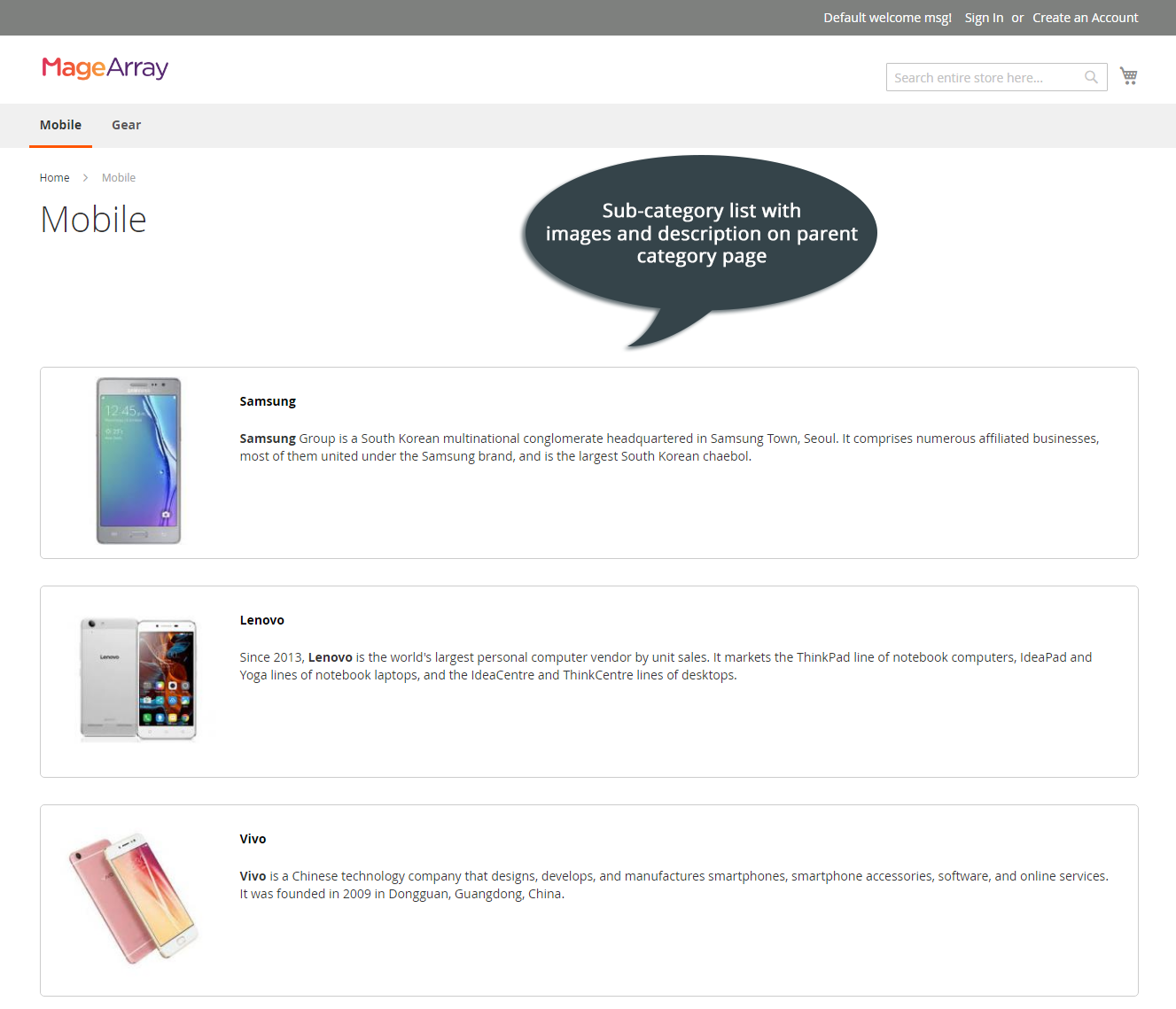 Magento 2 Subcategories Grid/List Easy Catalog images Extension
