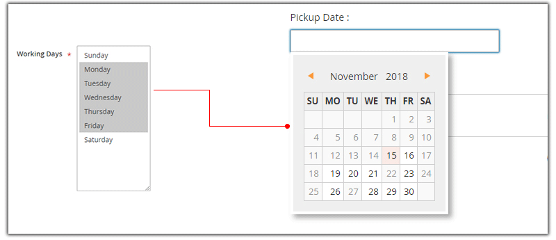 Disable Date Selection